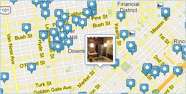 featured rental photo pin on apartment search map