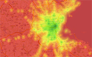 Transit Score Heat Map of Boston. Transit Score Heat Map of Boston.