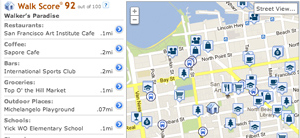 Walk Score Neighborhood Map