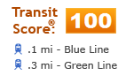 screenshot of transit information used in a web application